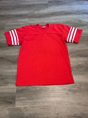 1980s 80s NFL Rawlings Football Jersey Shirt Men’s Sz L Red White True Vintage